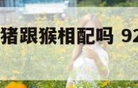 92年属猴男猪跟猴相配吗 92年属猴男和属猪女配吗