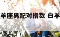 白羊女和白羊座男配对指数 白羊女和白羊座男配吗