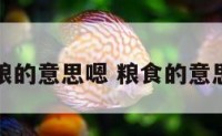 粮食的粮的意思嗯 粮食的意思和拼音