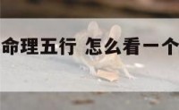 如何看人的命理五行 怎么看一个人命理的五行属性呢