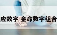 金命对应数字 金命数字组合是什么