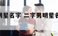 二字的男明星名字 二字男明星名字大全60岁以上