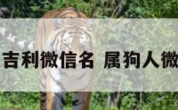 属狗吉利微信名 属狗人微信名