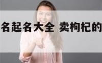 枸杞淘宝店名起名大全 卖枸杞的怎么起个店名