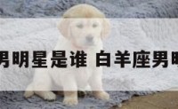 白羊座的男明星是谁 白羊座男明星的名单