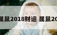 生肖属鼠2018财运 属鼠2018年