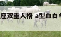 a型血白羊座双重人格 a型血白羊座城府深吗