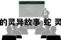 蛇的灵异故事 蛇 灵异