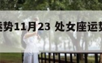 处女座运势11月23 处女座运势11月运势2021