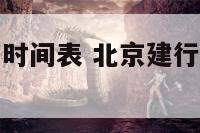北京建行关门时间表 北京建行营业网点上班时间