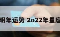 星座明年运势 2o22年星座运势