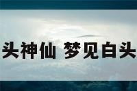 梦见白发老头神仙 梦见白头发神仙老头