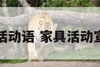 家具宣传活动语 家具活动宣传语样稿