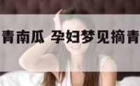 孕妇梦见摘青南瓜 孕妇梦见摘青南瓜分别人一个