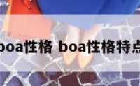 boa性格 boa性格特点