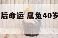 属兔40岁之后命运 属兔40岁之后命运如何