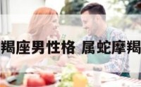 属蛇摩羯座男性格 属蛇摩羯座的人