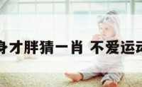 不爱运动身才胖猜一肖 不爱运动的人性格
