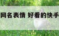 好看的快手网名表情 好看的快手网名表情图片