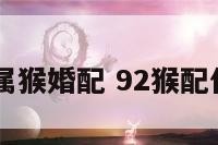 92属猴婚配 92猴配什么