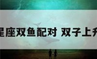 双子上升星座双鱼配对 双子上升双鱼的人