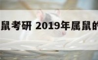 2019属鼠考研 2019年属鼠的财运怎样