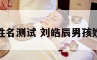 刘皓颜姓名测试 刘皓辰男孩姓名打分