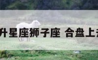 合盘上升星座狮子座 合盘上升落1宫