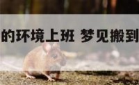 梦见搬到好的环境上班 梦见搬到好的环境上班什么意思
