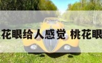 男生桃花眼给人感觉 桃花眼的男生