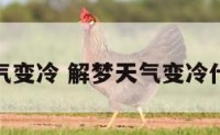 解梦天气变冷 解梦天气变冷什么意思