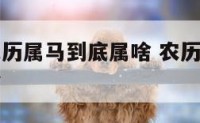 阳历属羊农历属马到底属啥 农历属马阳历属羊是什么命
