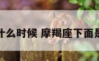 摩羯座是什么时候 摩羯座下面是什么星座