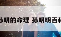 孙明的命理 孙明明百科
