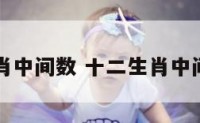 十二生肖中间数 十二生肖中间数是几