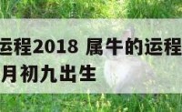 属牛的运程2018 属牛的运程1973年农历,正月初九出生