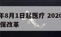 2017年8月1日起医疗 2020年8月1日医保改革