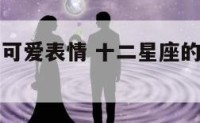 十二星座的可爱表情 十二星座的可爱表情图片