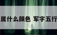 军的五行属什么颜色 军字五行什么属性
