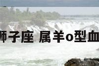 属羊o型血狮子座 属羊o型血的性格特点