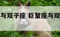 巨蟹座一区与双子座 巨蟹座与双子座的爱情配合度