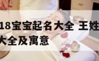 王姓2018宝宝起名大全 王姓2018宝宝起名大全及寓意