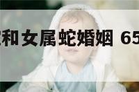 65年男属蛇和女属蛇婚姻 65年男属蛇人婚配