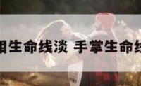手相生命线淡 手掌生命线淡