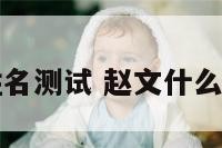 赵文姓名测试 赵文什么女孩名