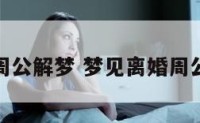 梦见离婚周公解梦 梦见离婚周公解梦原版