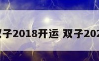 双子2018开运 双子2021