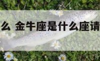 金牛座指什么 金牛座是什么座请问百度知道吗?