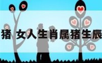 女人生肖属猪 女人生肖属猪生辰是午时好吗