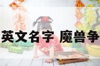 魔兽争霸物品英文名字 魔兽争霸里面的英文